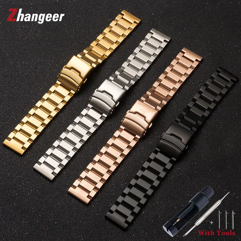 

18mm 20mm 22mm 24mm Quick Release Solid Stainless Steel Watch Strap Folding Watch Buckle for Universal Watch Band Accessories