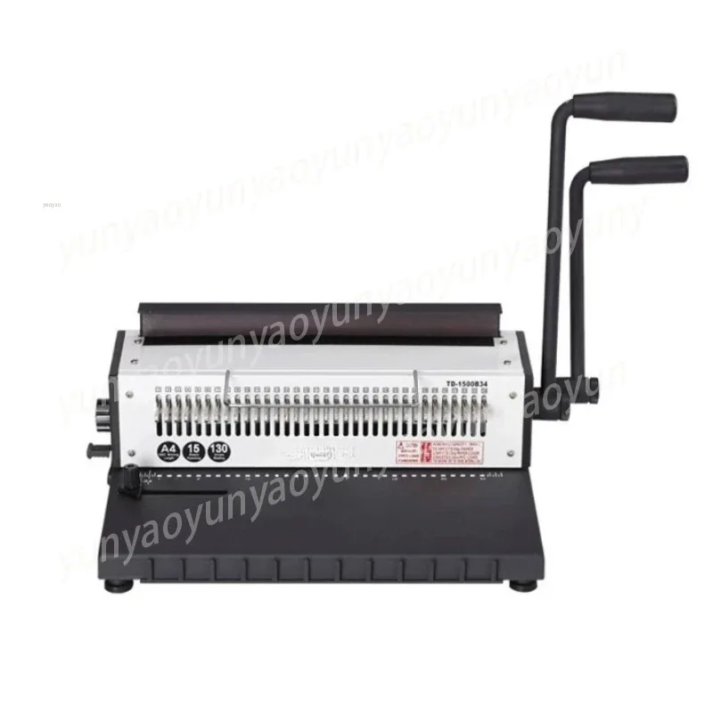 TD-1500B34 34 Hole Iron Ring Binding Puncher Full Pull Knife Design Suitable for A4 A5 8 Inch Calendar Office Daily Document