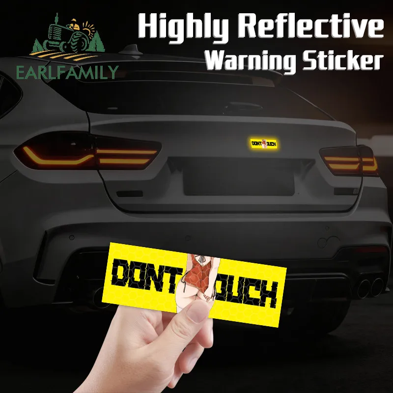 EARLFAMILY Adesivo Refletivo para Carro, Personalizado, Impermeável, Decalque de Vinil para Capacete, Janelas de Moto e Acessórios Automotivos