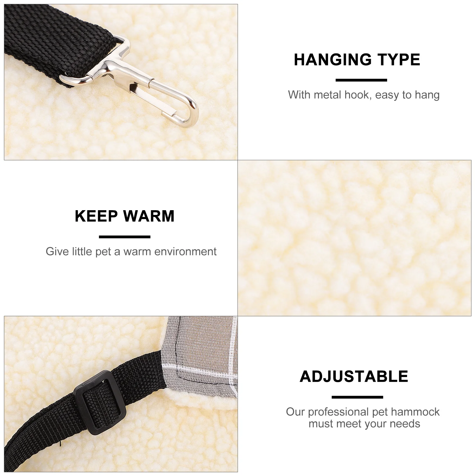 Зимний гамак для домашних животных, широкая подвесная кровать, компактная клетка, спальная кровать, теплая подвесная подушка для кошек, гнездо для домашних животных в виде морской свинки