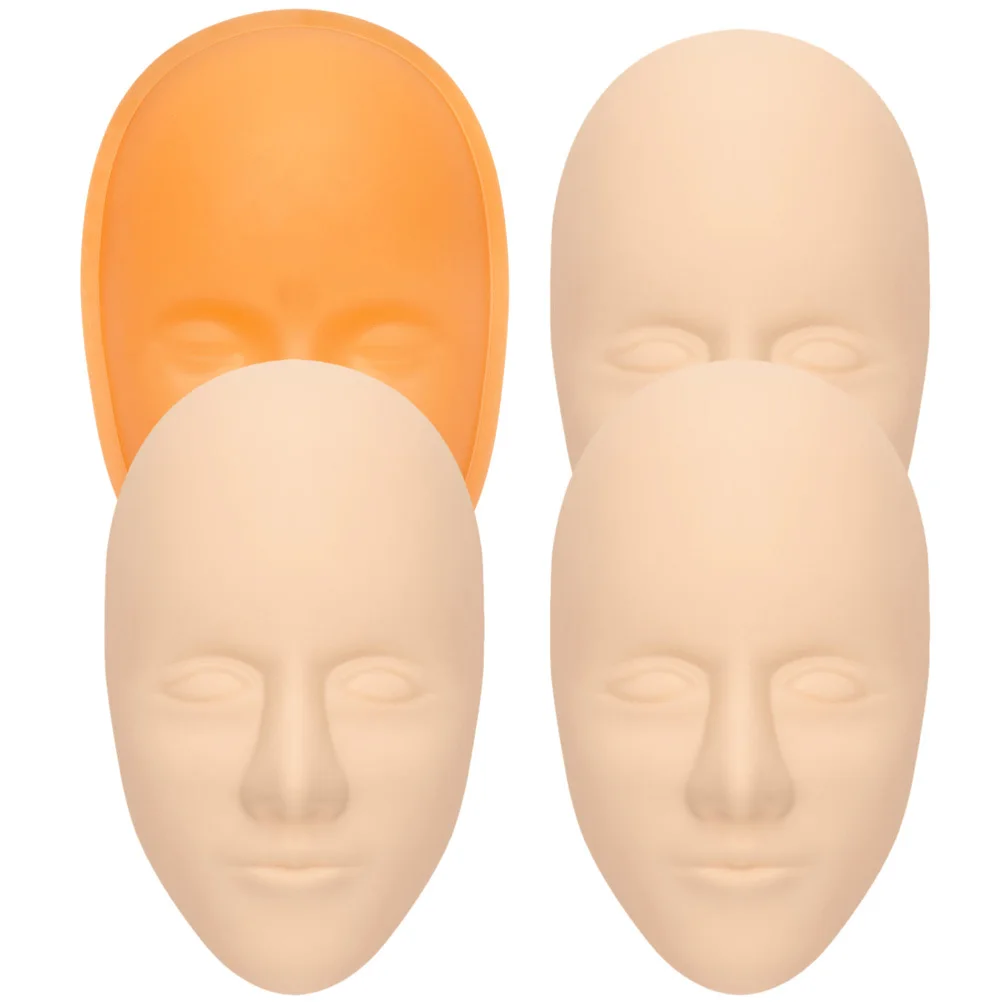 

1 Set Of Eyebrow Embroidery Practice Skin Silicone Makeup Training Face Mannequin For Tattooing Artists Salon Beauty Schools