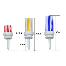 4 Teile/los Kunststoff Golf Tees Pinsel Unzerbrechlich T 54/70/83mm Golf Tees Kunststoff Lange Ball Basis geringe Reibung Pinsel Unterstützung T