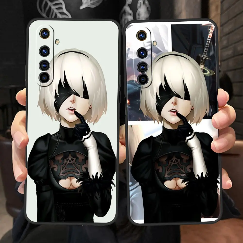 For Realme 10 9 8 5G 7 6 GT2 Pro Plus 9i 8i C21 C11 C25 C35 Soft Nier Automata Cartoon Phone Case For Realme GT Neo 2 3 3T Cover