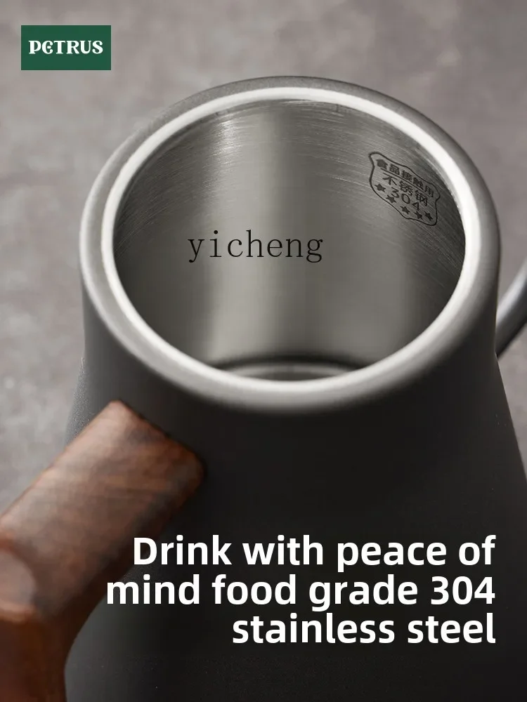 P12 coffee temperature control pot household small mouth hand brew coffee pot stainless steel kettle tea temperature control pot
