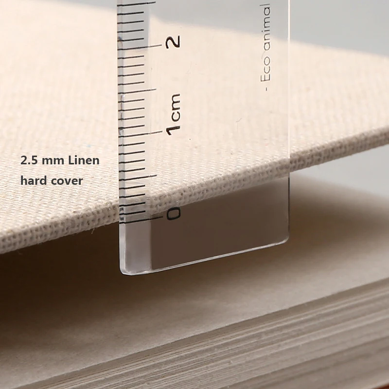 Retro Spiral Sketchbook Linen Hardcover 120 Pages 160GSM Refillable Notebook for Art Drwaing Stationery School Supplies view 4