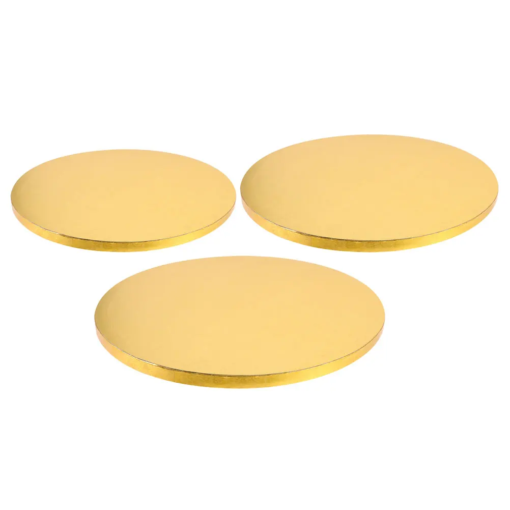 

3pcs Round Board Wedding Birthday Cupcake Dessert Display Tray Decorative Base Household Party Accessories Baking Supply