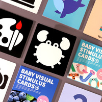 Newborn High Contrast Flash Cards 0-36 Months Black White Visual Stimulation Montessori Toys for Babies Early Learning Cognition