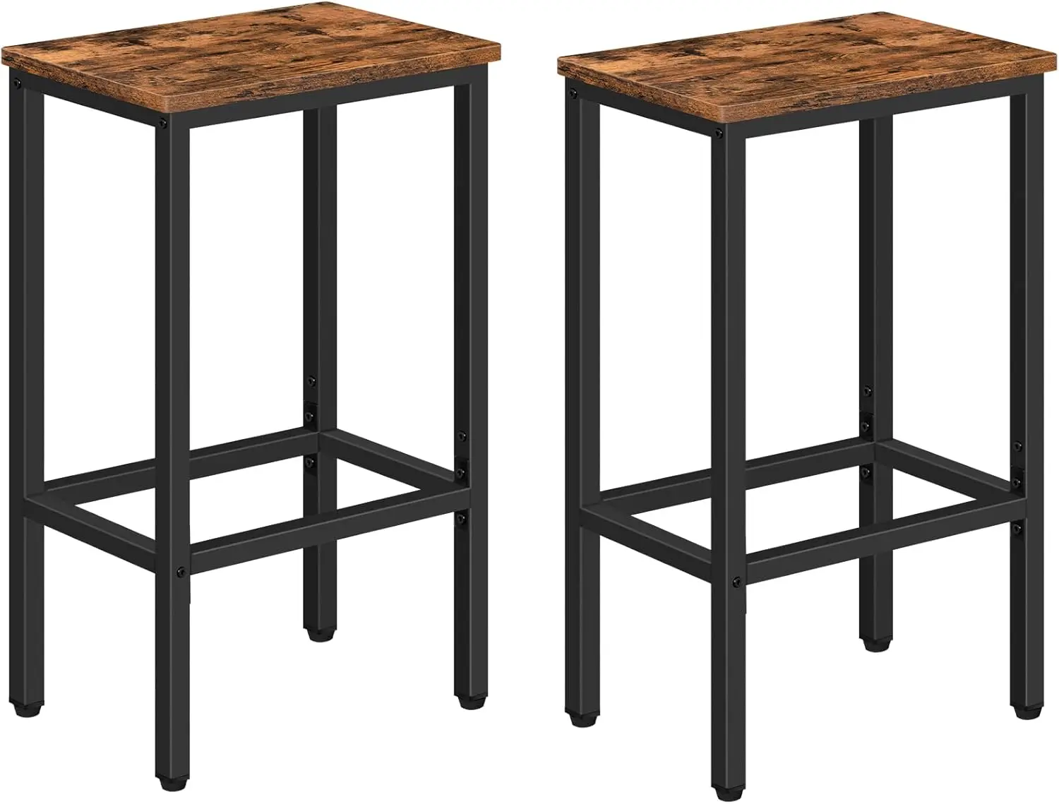 Bar Stools,Set of 2 Bar Chairs,Kitchen Breakfast Stools with Footrest,25.8