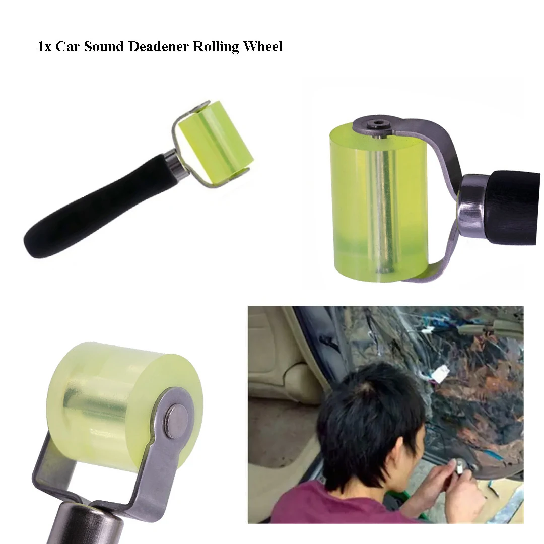 Interior Parts Clear Yellow Durable Application Roller Voice Insulation Cotton Car Sound Deadener Rolling Wheel