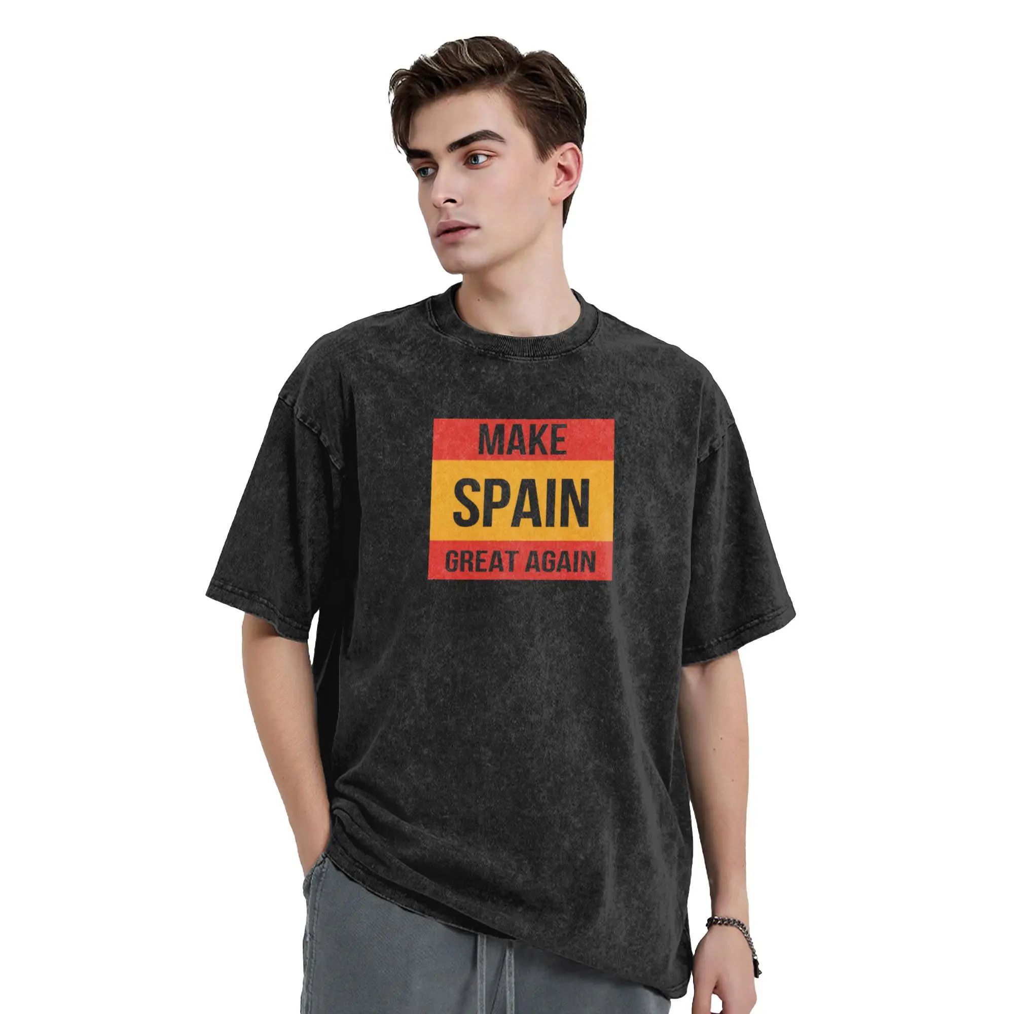 Make Spain Great Again T Shirt  Fashion T-Shirts Short-Sleeved Y2K Classic Tops Beach Cotton O Neck Big Size Clothes