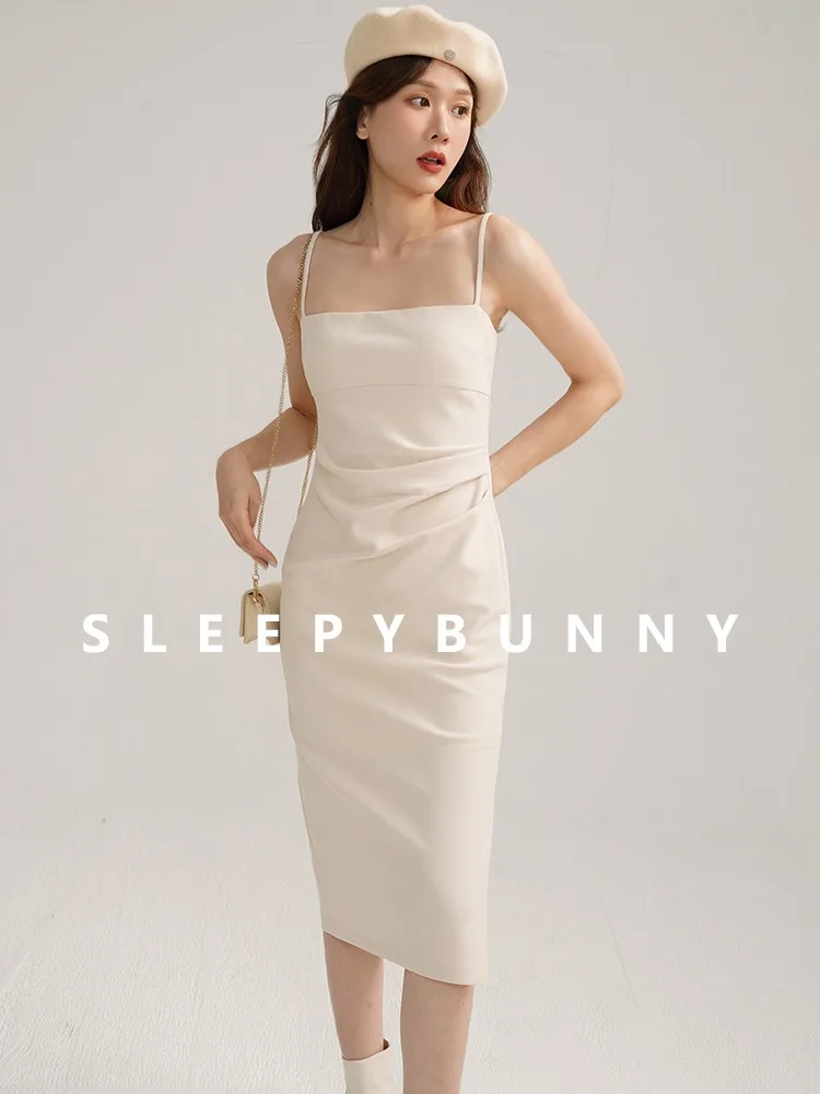 

Elegant Slim Fit Spaghetti Strap Bodycon Dress Women Designer Inspired Long Dress Summer Sleeveless Chic Party Dress Formal Look