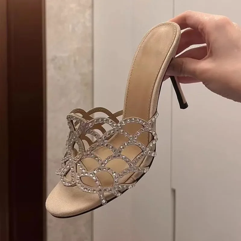 

Crystal Women's High Heels Slippers Sexy Heeles Shoes 2026 Trend Summer New Sandals Pumps Elegant Stilettos Zapatillas De Mujer