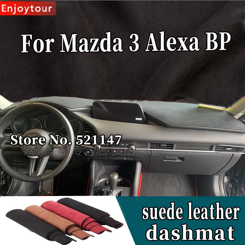 

Для Mazda3 Mazda 3 Axela BP 2019 2020 2021 2022, замшевый кожаный коврик для приборной панели, коврик для приборной панели, аксессуары для стайлинга автомобиля
