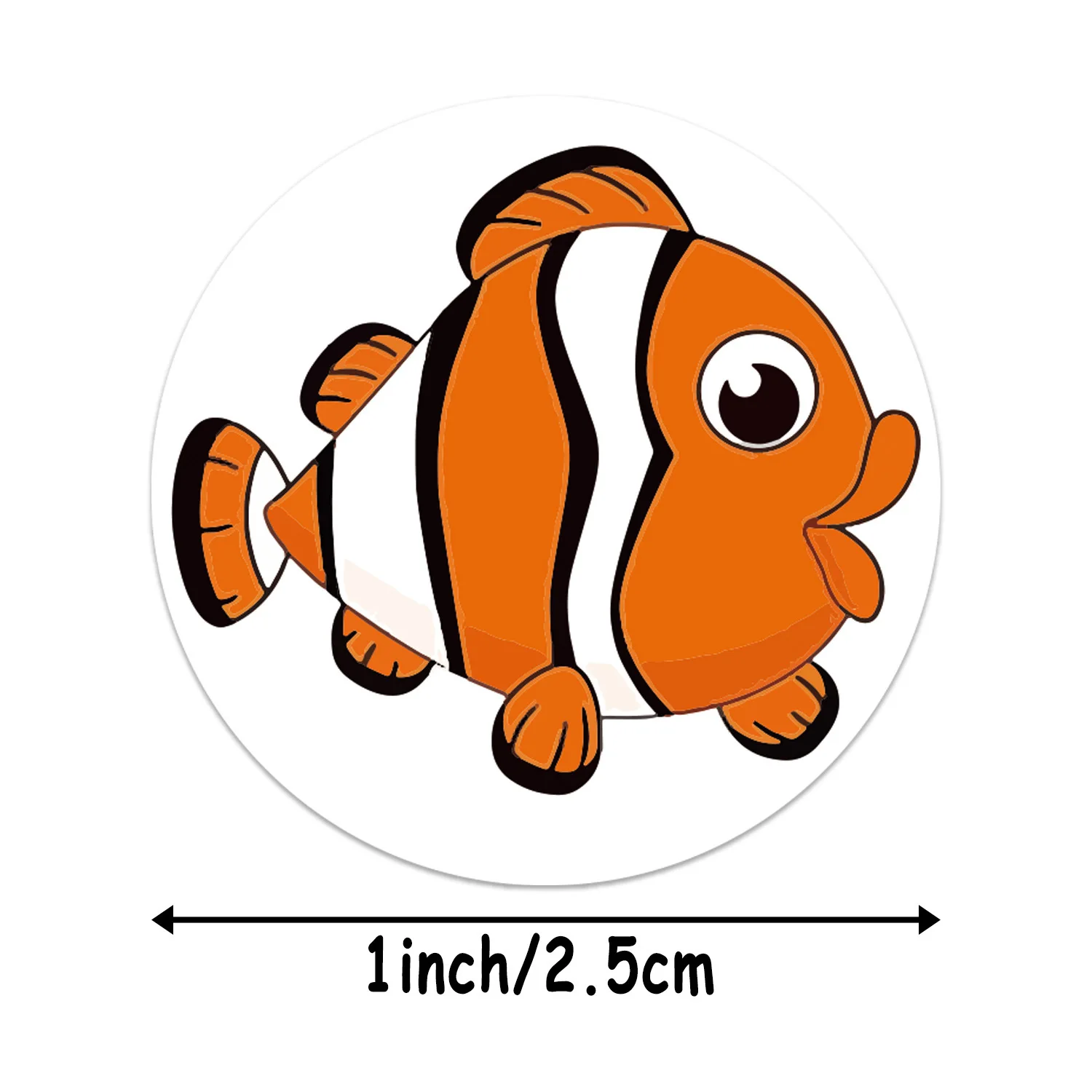 500 sztuk Cute Cartoon ryby morskie naklejki dla dzieci dzieci etykieta nagrody zachęta Scrapbooking dekoracje naklejki papiernicze — zdjęcie 3