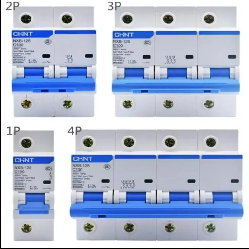 1pcs CHINT NXB-125 air switch 1P2P3P4P high current high power circuit breaker 63A80A100A125A