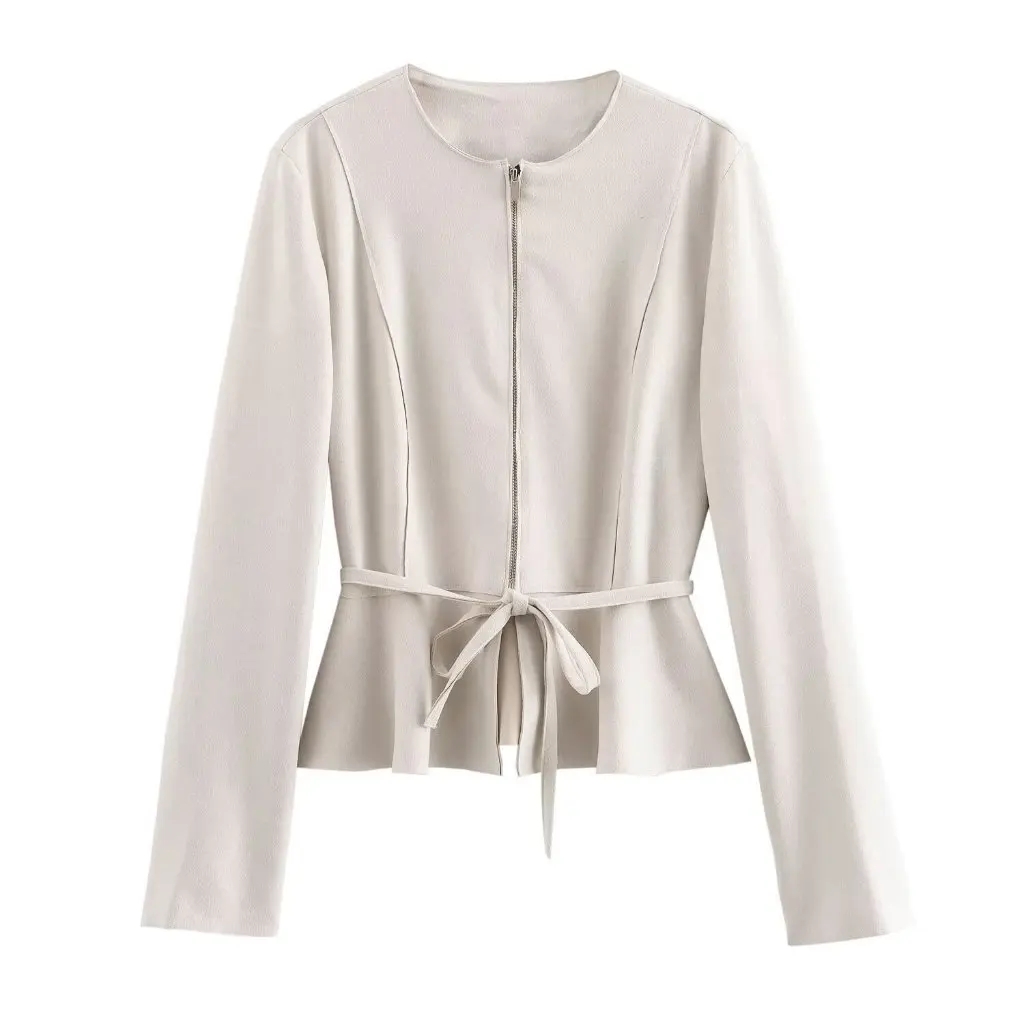 

Женская короткая юбка с подолом, замшевая текстура, куртка с эффектом, пальто, осенняя мода в европейском и американском стиле