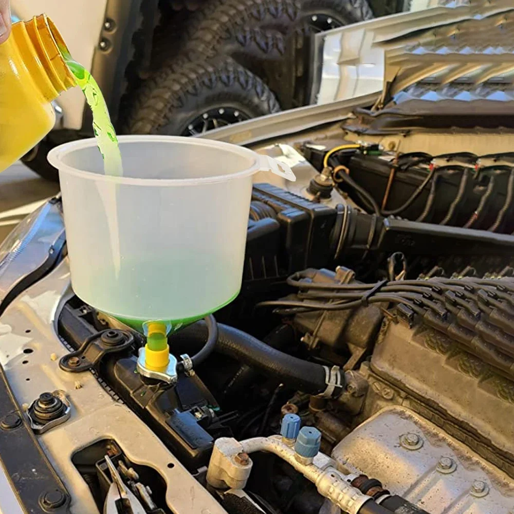 Multi-Vehicle Spill Proof Coolant Filling Tool 15Pcs/Set Plastic Funnel Spout Pour Oil Tool For Universal Engine Maintenance