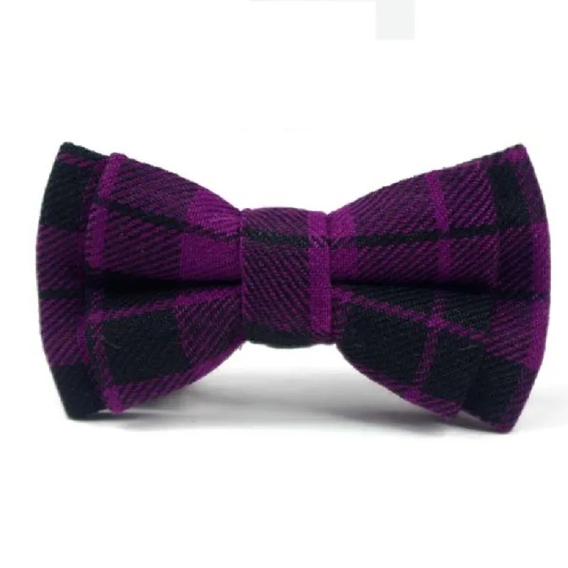 

Plaid Bow Tie for Children Cotton Safety Decorative Neckwear for Pet Dogs, Check 9x5 Bowknot, Inventory Clearance