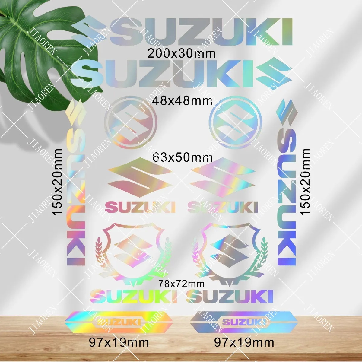 

Halloween Suzuki Sticker Logo Motorcycle Tank Helmet Bike Car Vinyl Laser rainbow Decal Kit GSXR 600 750 1000 BANDIT #2