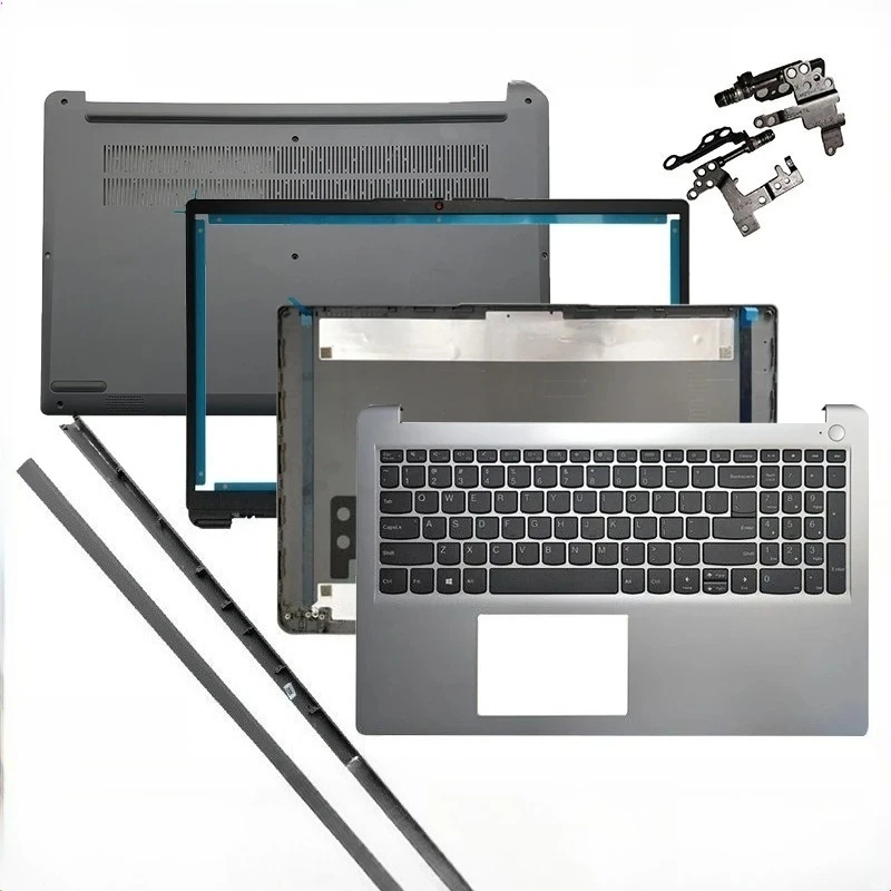 NEW For  IdeaPad 1-15ADA7 1 15AMN7 Black Laptop LCD Back Cover Front Bezel Palmrest Bottom Case keyboard hinge
