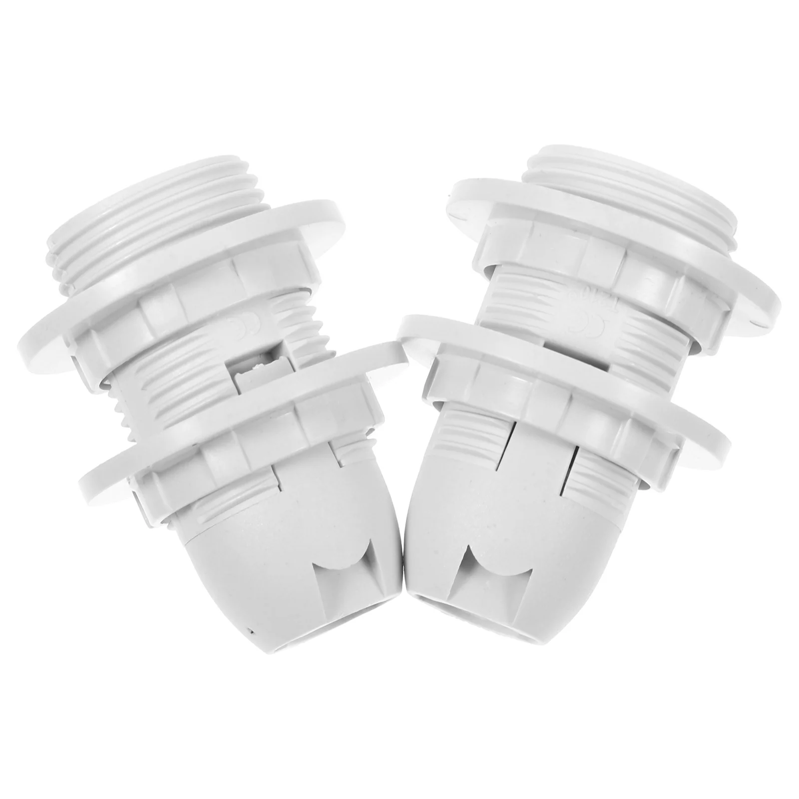 

2Pcs E14 Plastic Lamp Holder Socket Full Thread White Base for Table Floor Lamp Chandelier Light Bulb Fixture Replacement