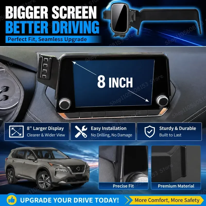 For Nissan Rogue 2021 2022 2023 2024 2025 2026 T33 For 8 7 Inch Smartphone Mount Clip On Car Phone Holder Stable No Shake
