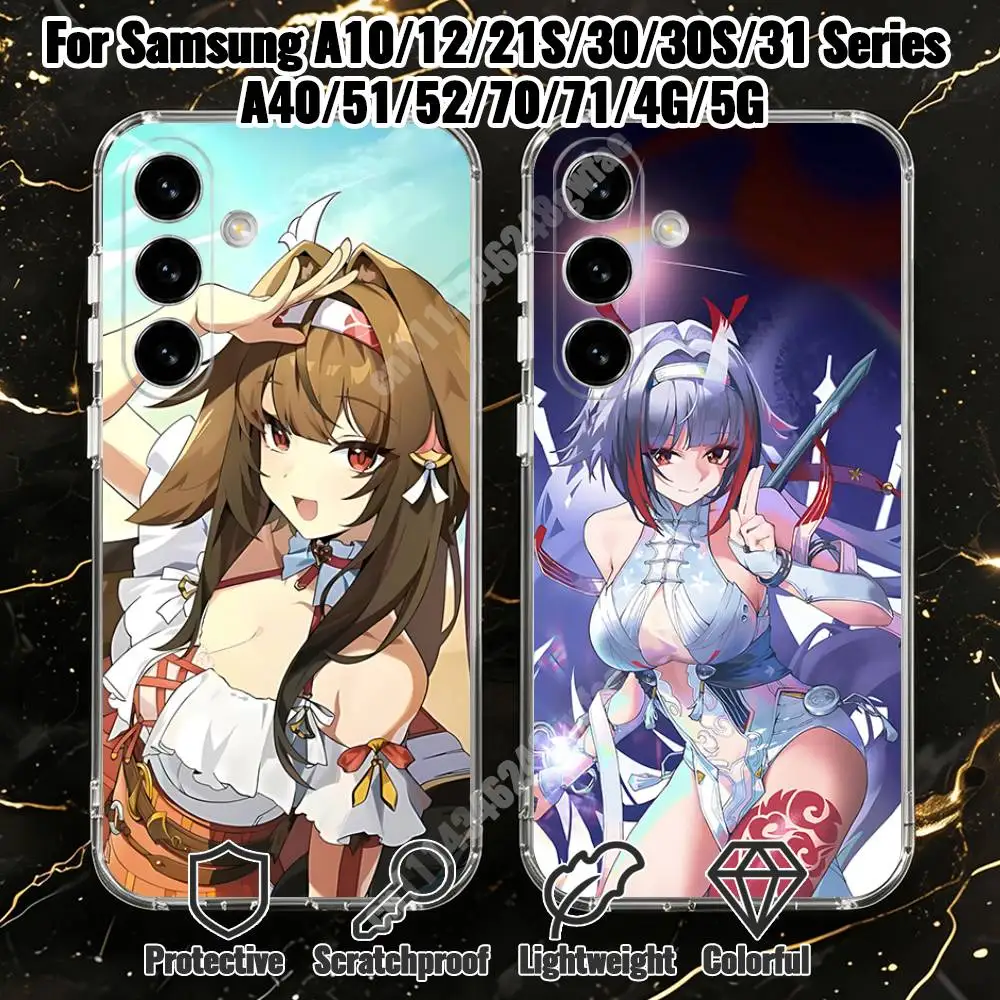 Zenless Zone Zero Ye Shunguang Phone Case for Samsung Galaxy A71 70 52 51 31 30 A30S 21S A12 A10 Transparent Cover