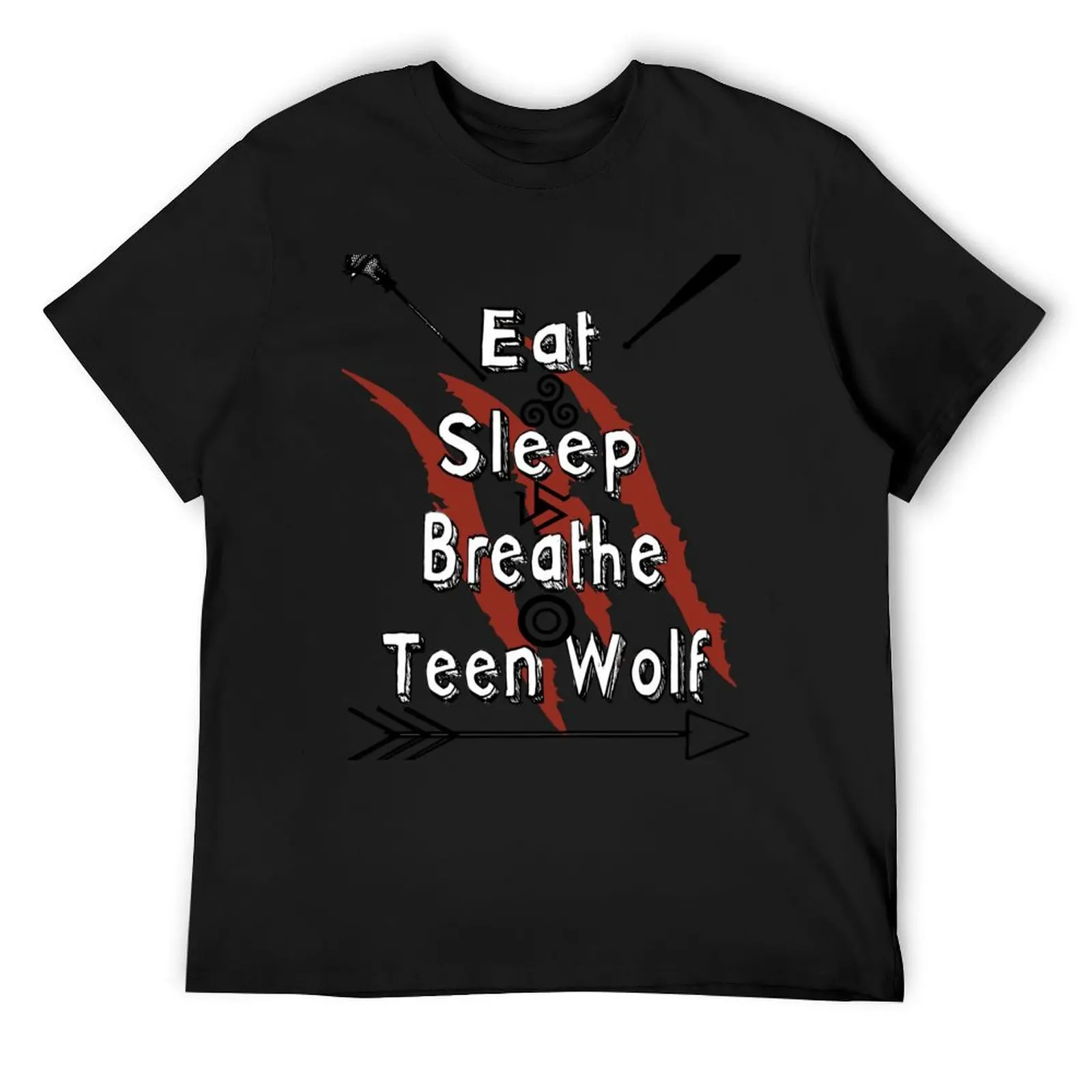 

Eat Sleep Breathe Teen Wolf T-Shirt summer clothes anime figures customs Luxury man plus size men clothing