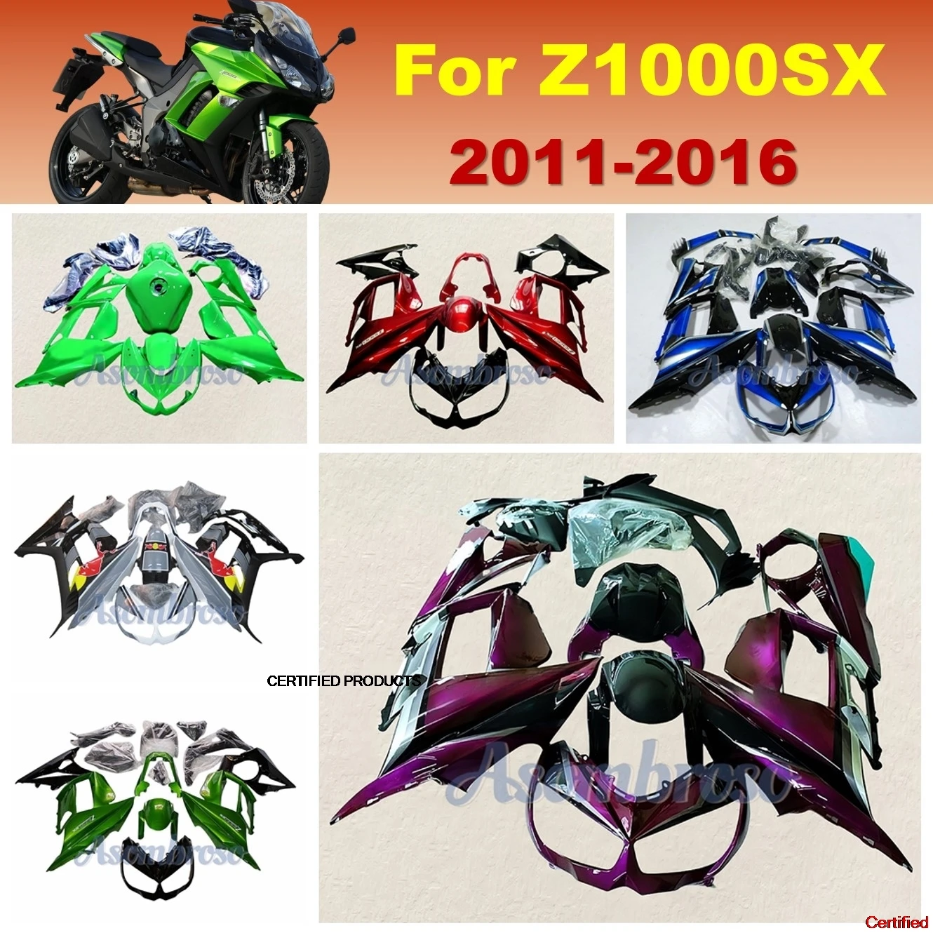 New High Grade Bodywork Fairing kti fit For Ninja Z1000 Z1000SX 2011 2012 2013 2014 2015 2016 Full fairing set