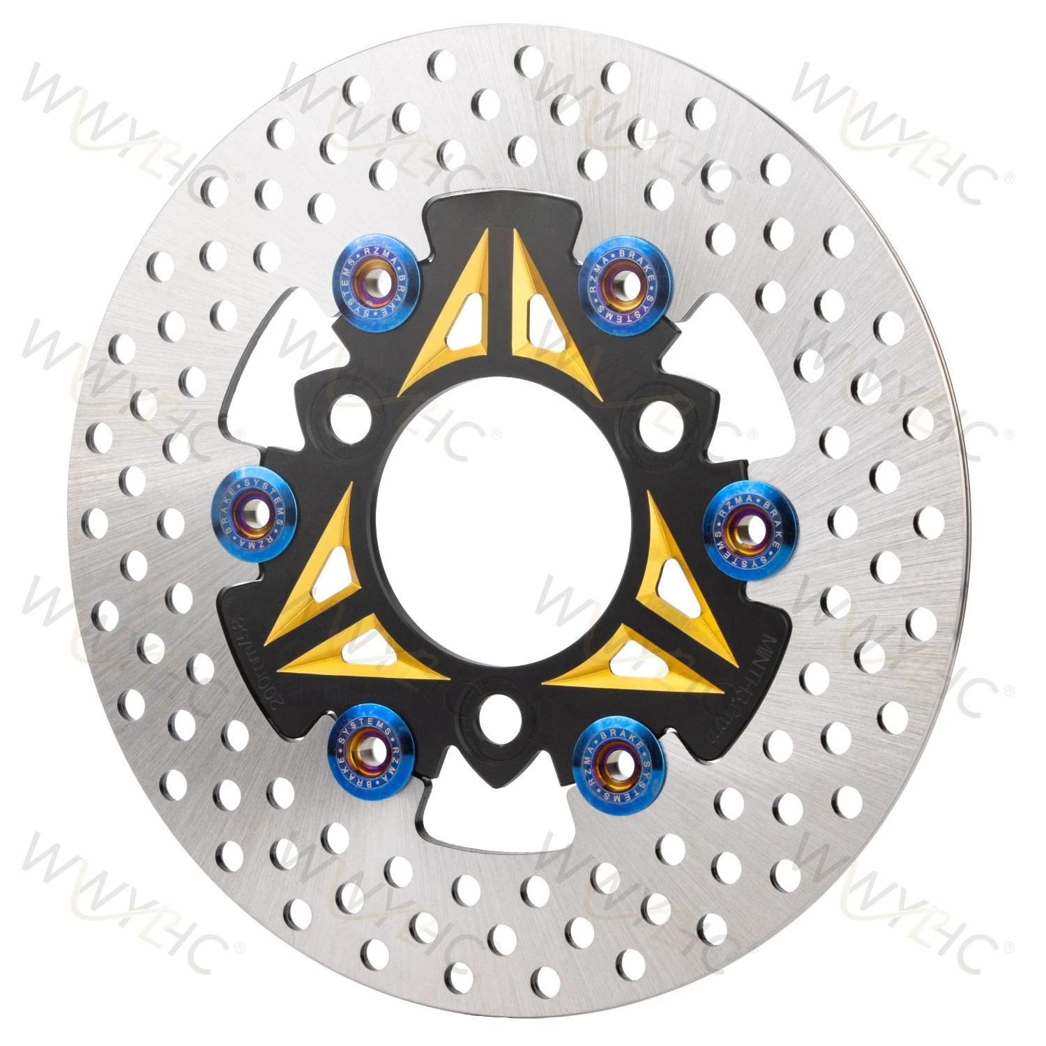 Double Angle Floating Disc Aluminum Alloy 7.0/5 Hole Spacing Ventilation Brake Disc Brake Disc Electric Motorcycle 200
