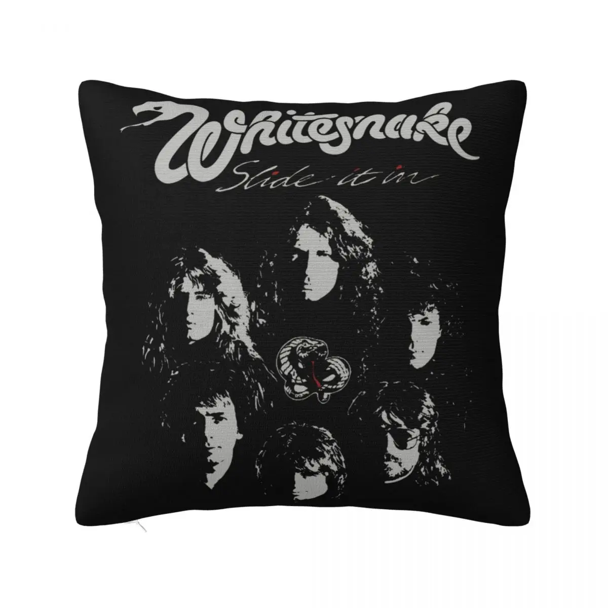 Whitesnake Slide It In 1984 Tour Men S Black Hard Rock David Coverdale Summer New Present Mens Music Pillow Case