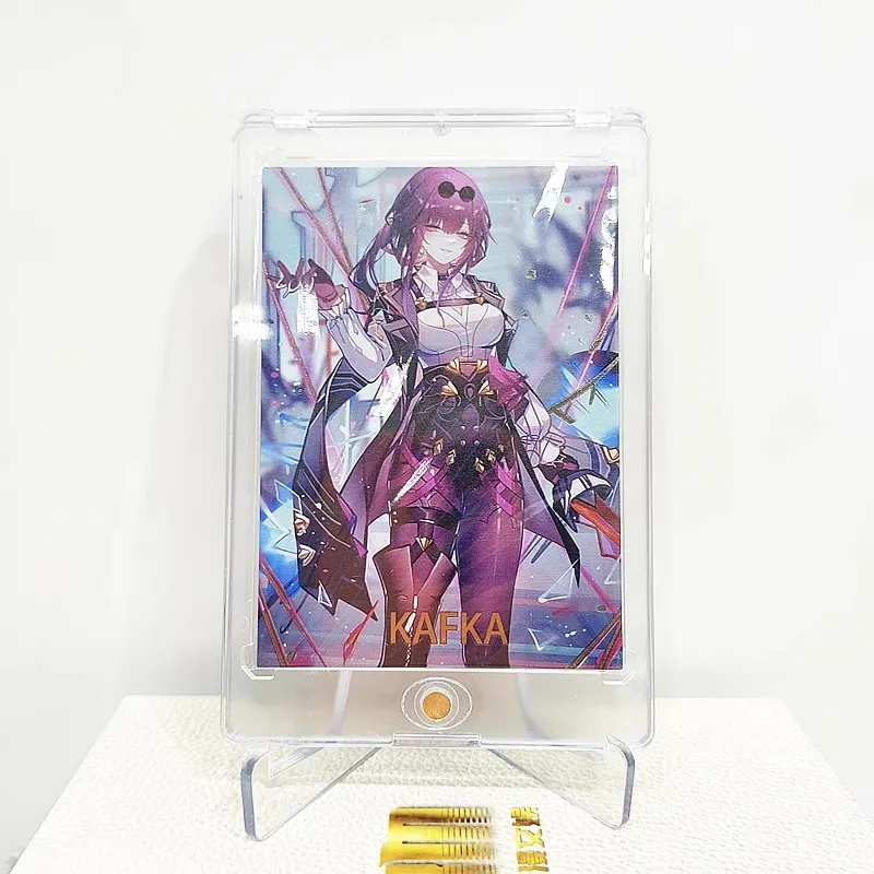 88X63Mm Diy Self Made Honkai: Star Rail Kafka Gold Card Makima Hoshino Ai Collection Metal Card Game Anime Card Gift Toys