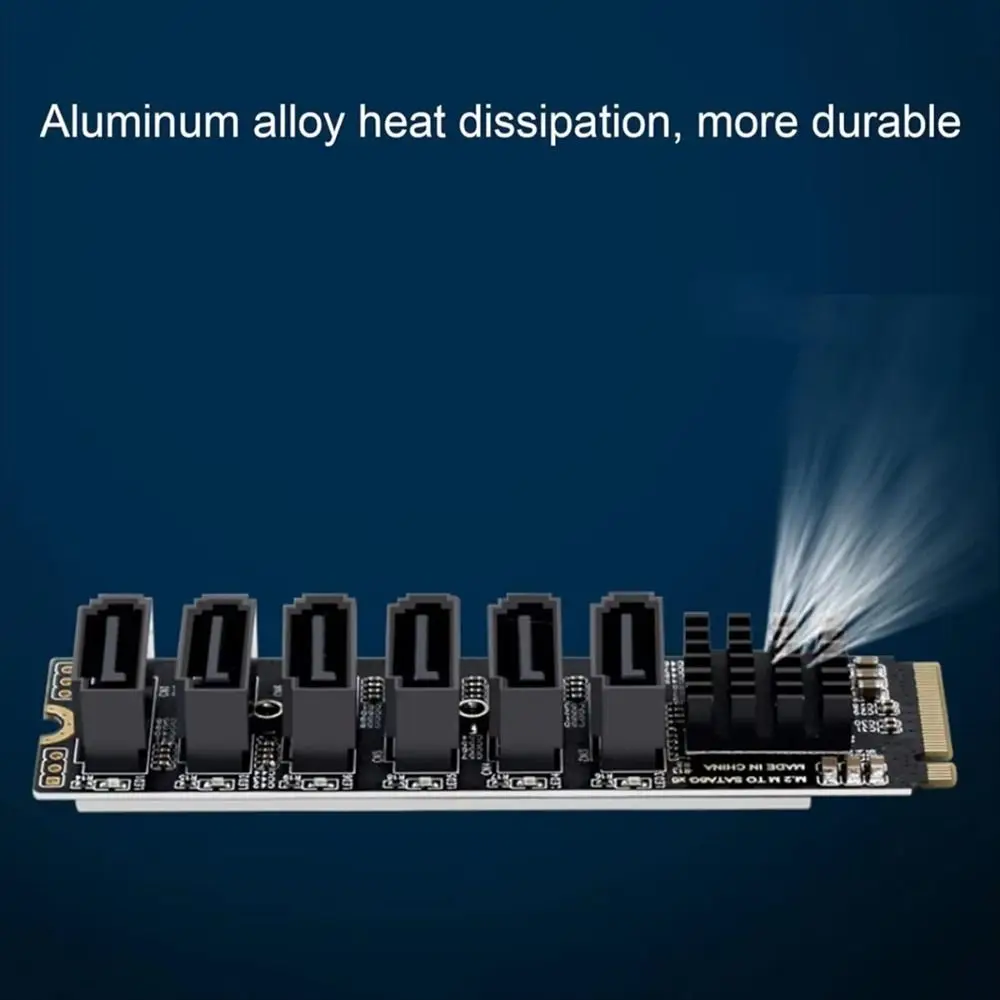 

Высокоскоростной SSD-адаптер ASM1166, бесплатный драйвер M.2 Nvme — SATA3.0 Plug and Play, 6-портовая карта адаптера SATA3.0, компьютерные аксессуары