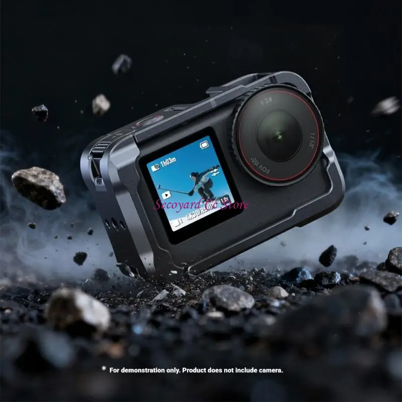 

N3UC Aluminum Quick Release Cage For Action 6 Action Camera Mount With Cold Shoe Full Protective Frame Case Accessories
