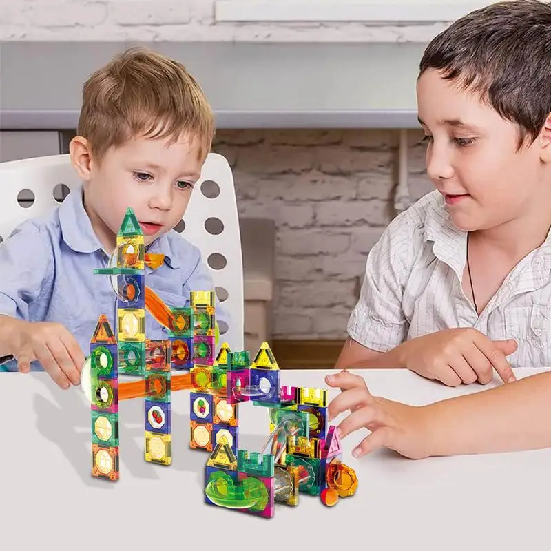 Magnetische Bausteine Baukasten Magnet fliesen Kinder Montessori Lernspiel zeug für Kind Junge Mädchen Geschenk