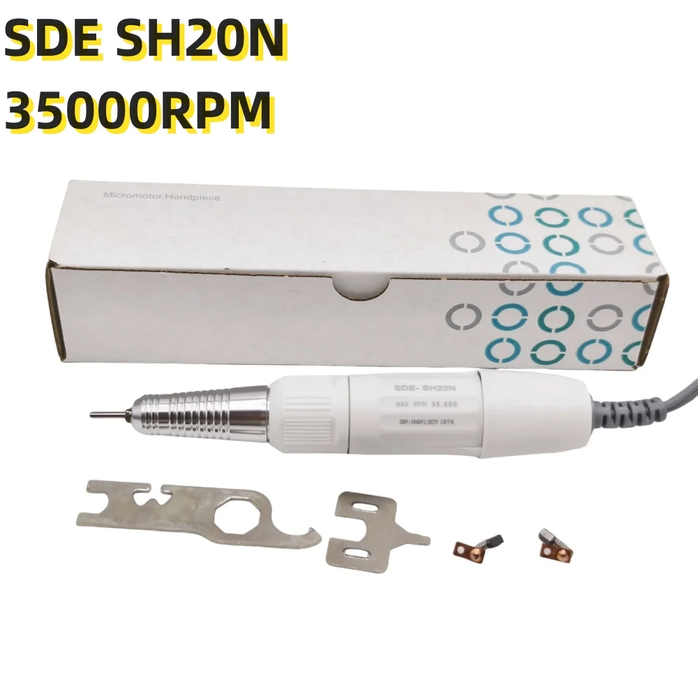 STRONG 210 45000RPM 35K e 45K Micromotor Polimento Unhas Broca Caneta Máquina de Manicure Peça de Mão Branca 2,35mm SDE SH20N STRONG 105L