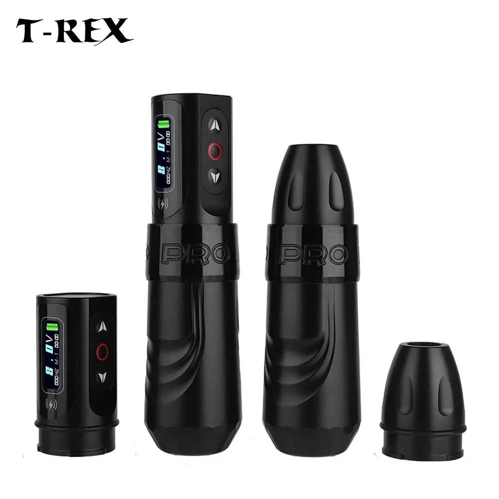 T-Rex wireless tattoo machine 4.0mm stroke rotary tattoo pen with two 1600mAh power supplies suitable for artistic tattoos