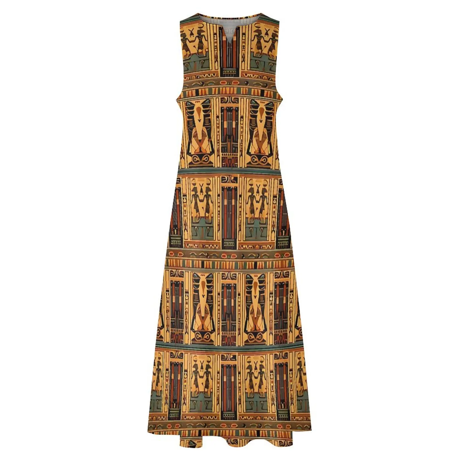 Oude Egyptische kunstjurk lente esthetische Boho strand lange jurken Womens Party Maxi jurk verjaardagscadeau