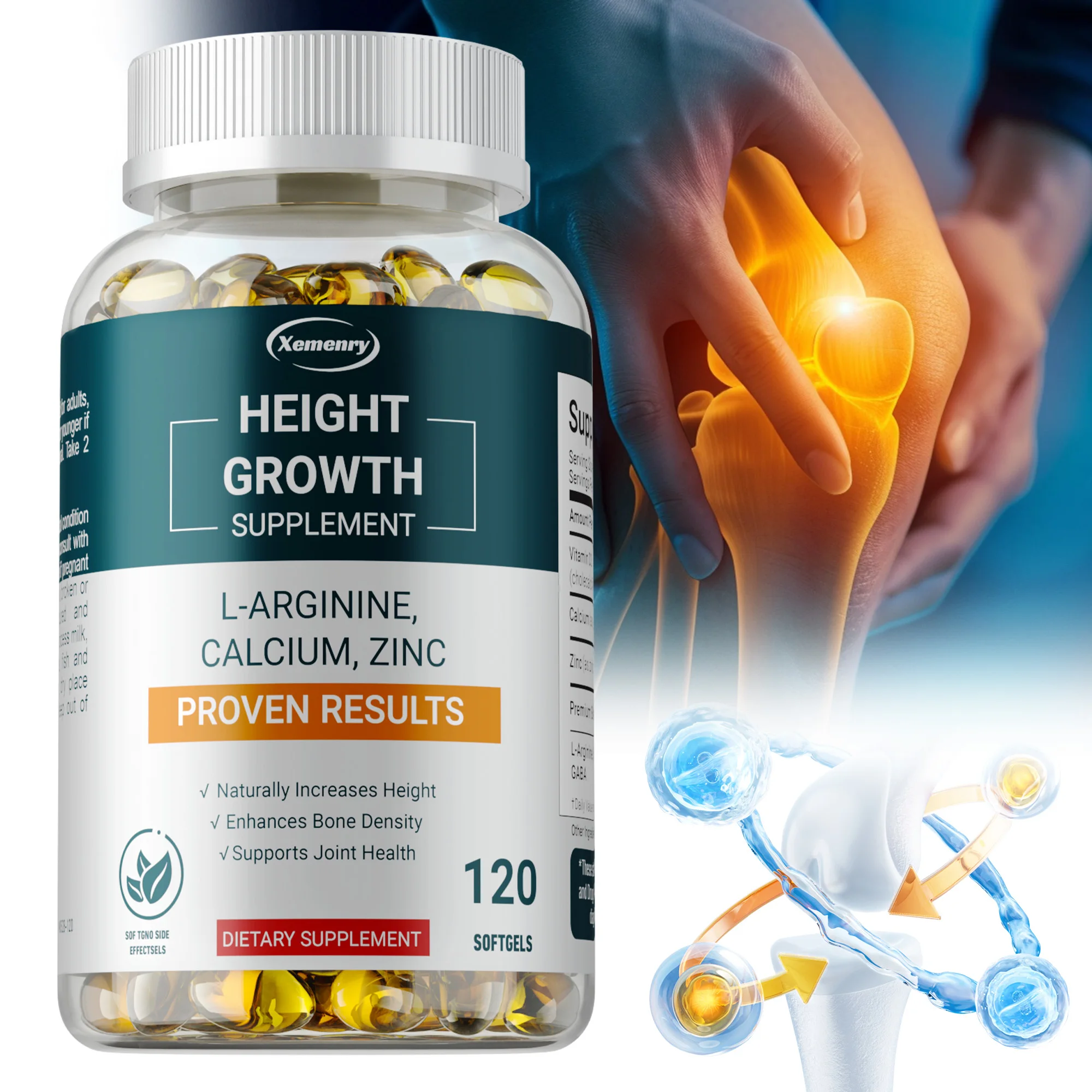 

Height Growth Supplements - Support Joint and Bone Health, Promote Absorption, Improve Immunity, and Increase Height Naturally