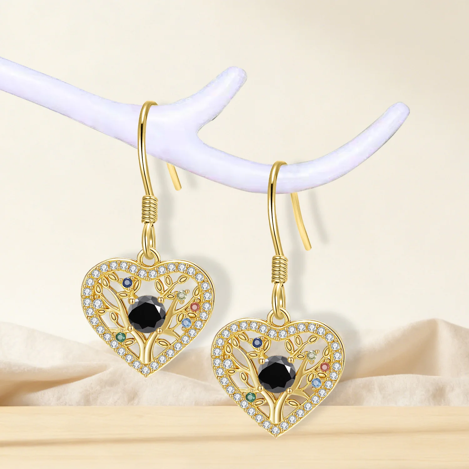 LAMVOICE 1 Karat Zirkonia, hypoallergener Haken, Designer-Artikel von hoher Qualität, Valentinstagsgeschenk für hochwertigen Schmuck