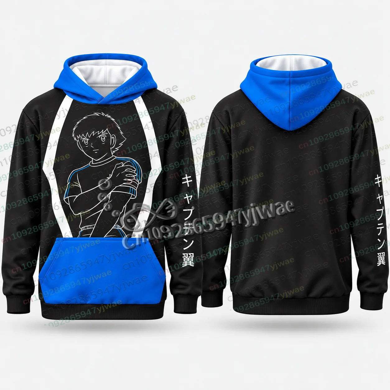 Captain Tsubasa 3D Print Hoodie Sudadera Hooded Long Sleeve Sweatshirt Autumn Winter Halloween Women Men Kids Hooded Pullover