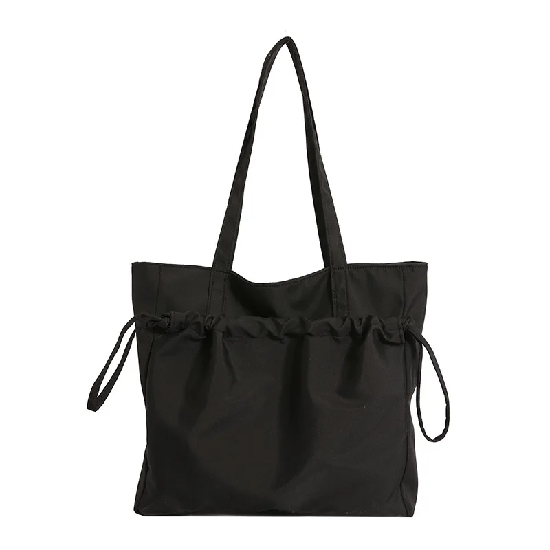 Fashion Casual Girls Shoulder Bag Autumn Winter Large-capacity Tote Bag Fashion Versatile Trend Pleated Drawstring Shoulder Bag image 6