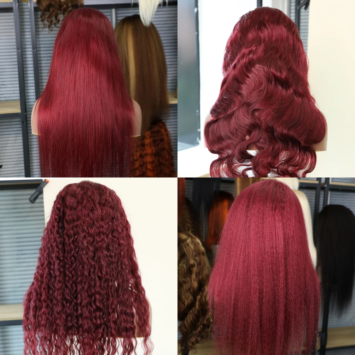 99J Burgundy 13X6 HD Transparen Lace Frontal Wig  34 Inch 13X4 Bone Straight Red Colored Lace Frontal Human Hair Wigs for Women