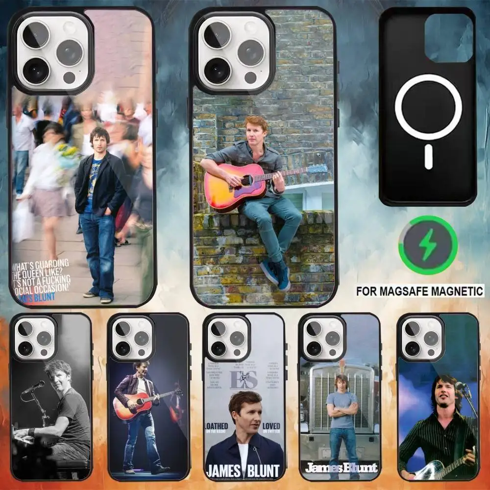 

J-James B-Blunt Phone Case For iPhone 17 16 15 14 13 12 Pro Max Plus for Magsafe Mirror Wireless Magnetic Cover