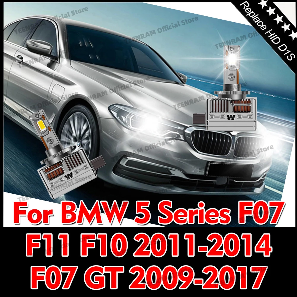 2x LED Headlight Bulbs with Copper Tube 50000LM D1R D1S For BMW 5 Series F07 F11 F10 2011-2014 F07 GT 2009 2010 2012 2013-2017