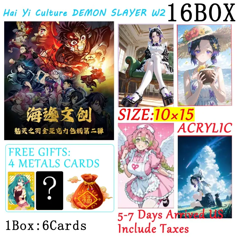 

Wholesale Demon Slayer Collection Cards Hai Yi Cultre W2 Acrylic Colored Paper Sexy Pajamas Anime Table Playing Game Board Cards