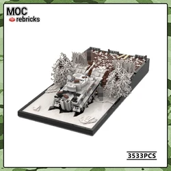 Military Street View Series Stranded Tiger I MOC Building Block Collection Experts DIY Model Originality Brick Toys Xmas Gifts