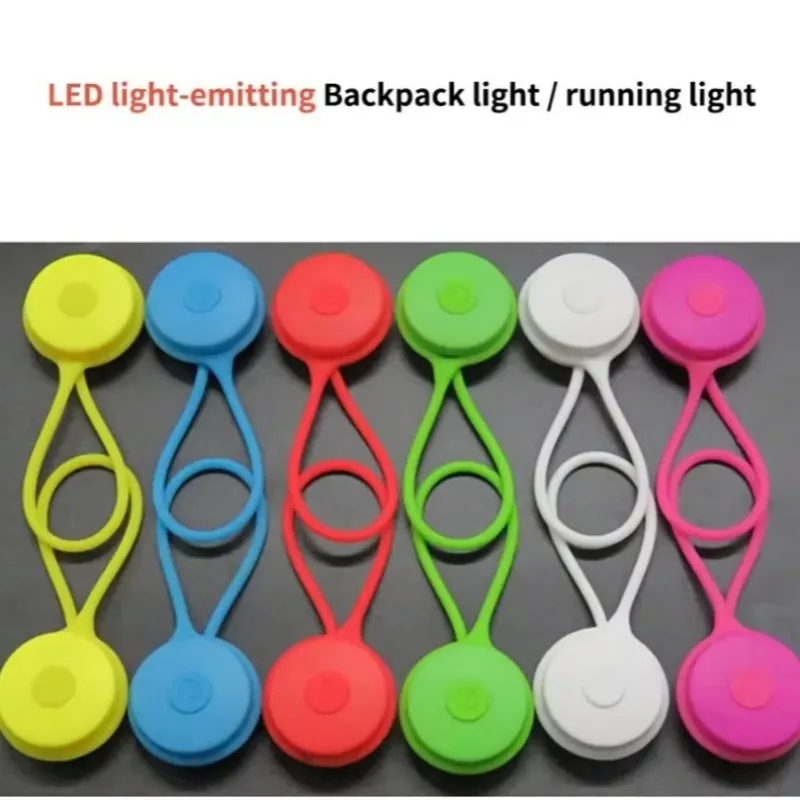 Silicone Safety Outdoor Signal Lamp Backpack Lights Waterproof LED Backpack Light Night Safety Warning Lights Backpack Lights