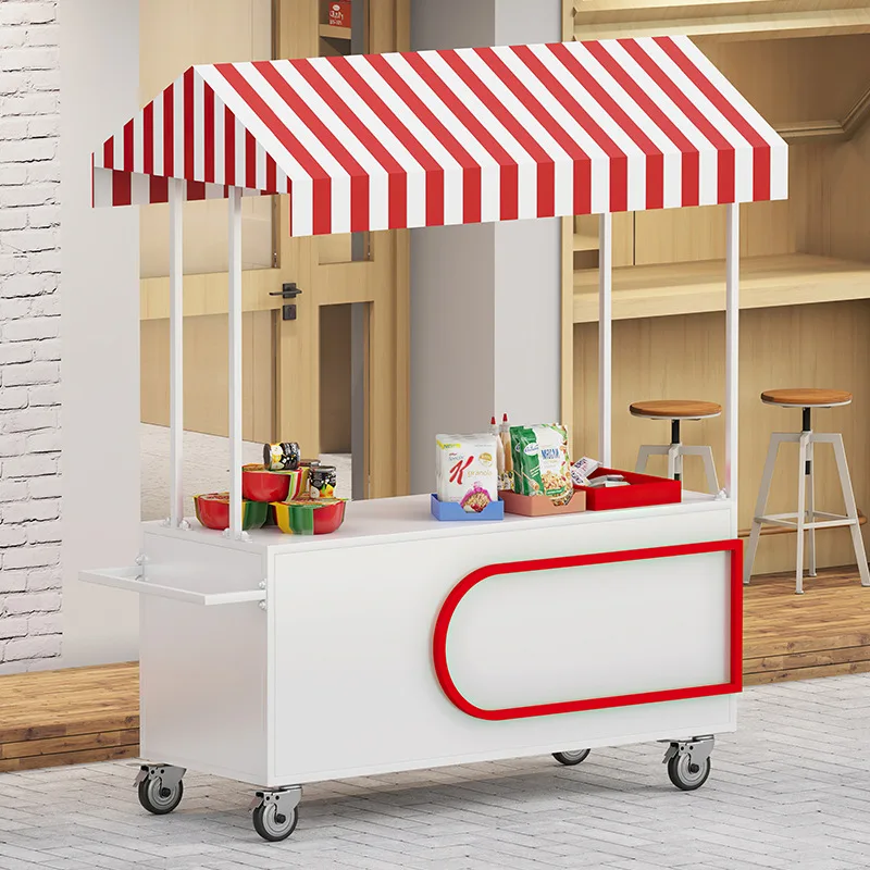 

Shopping mall outdoor snacks stall car wrought iron flower car market dining car custom trolley promotional custom sales tru