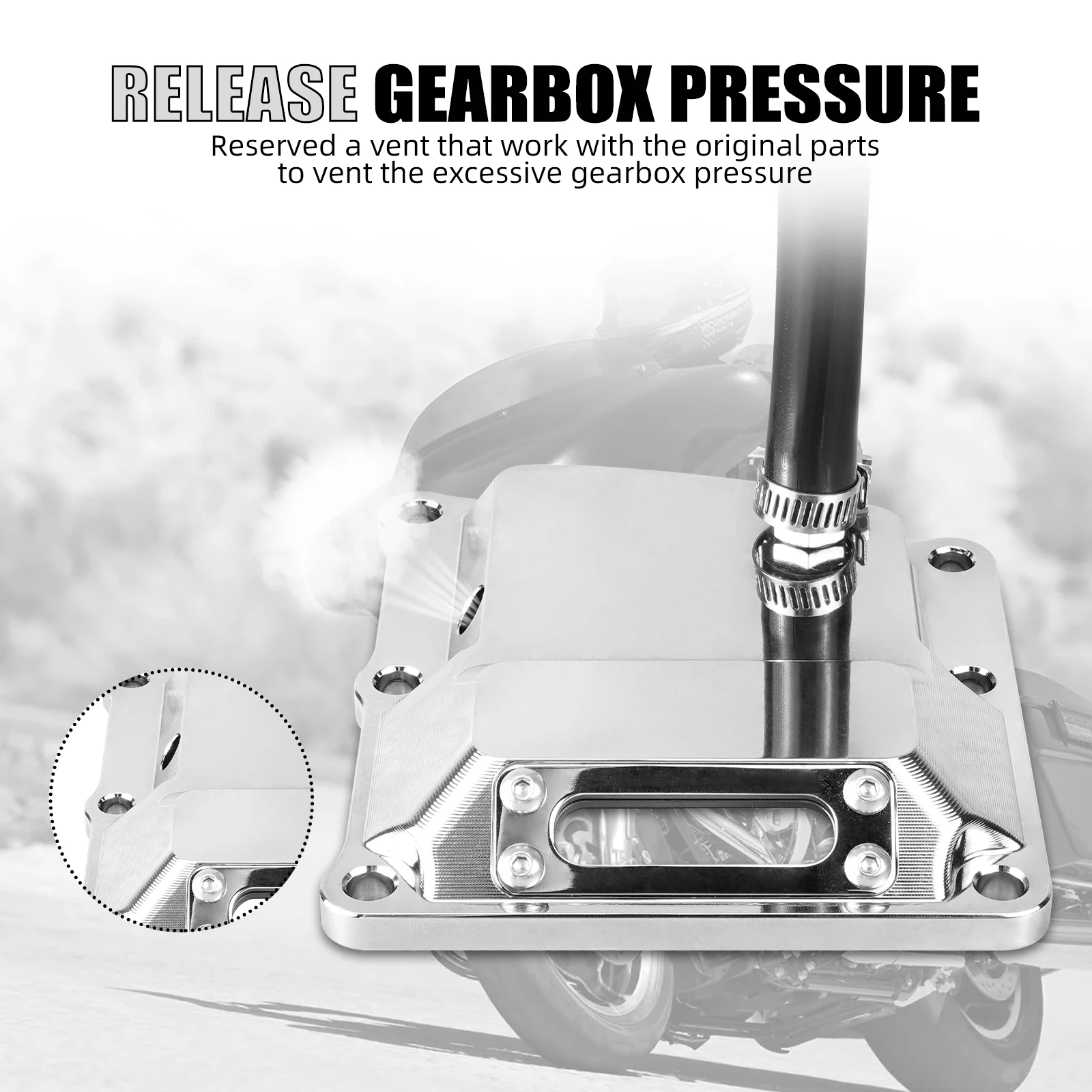 Tampa superior de transmissão ventilada para Harley Street Glide FLHX Road Glide FLTRX Road King Low Rider ST FXLRST117 Street Bob FXBBS114